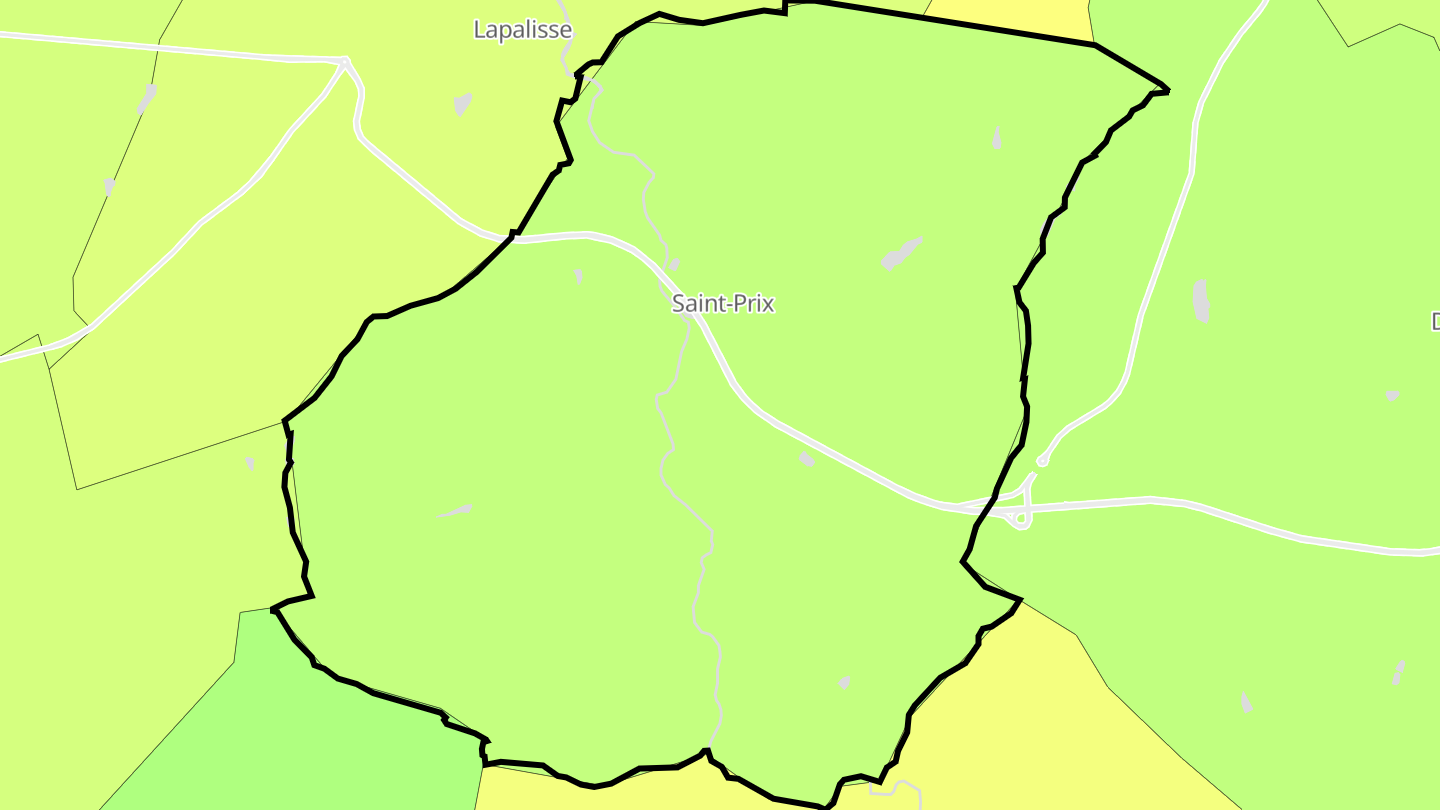 Carte des prix de l'immobilier Saint-Prix