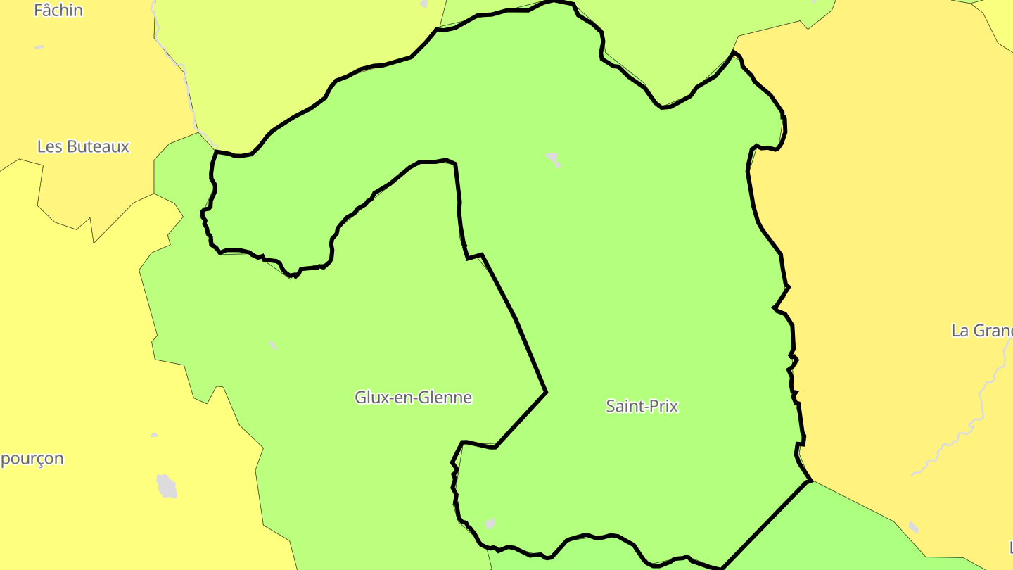 Carte des prix de l'immobilier Saint-Prix