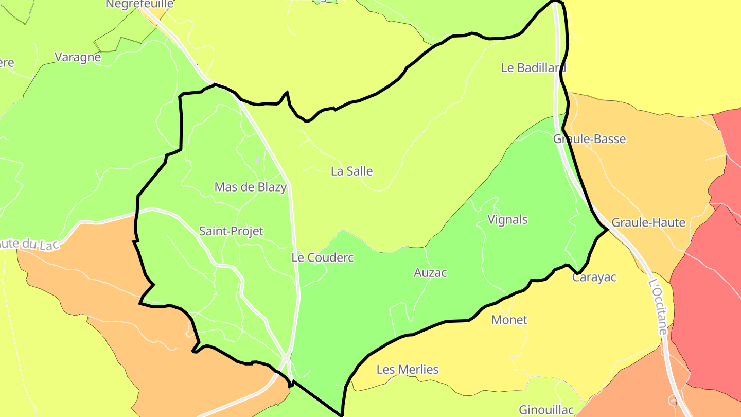 Carte des prix de l'immobilier Saint-Projet