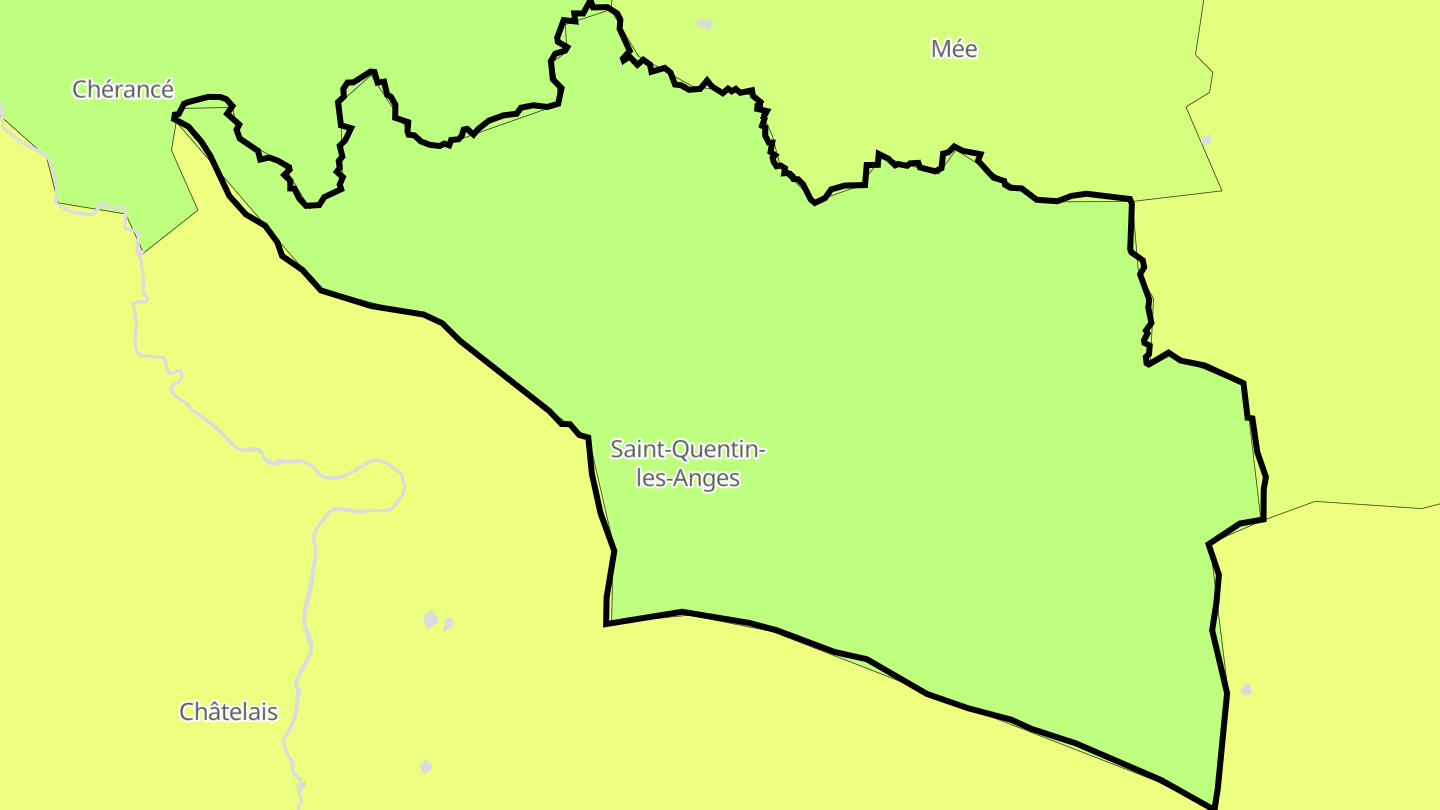 Carte des prix de l'immobilier Saint-Quentin-les-Anges