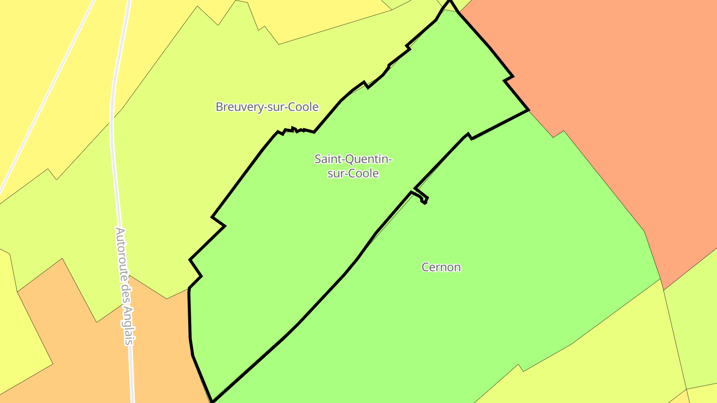 Carte des prix de l'immobilier Saint-Quentin-sur-Coole