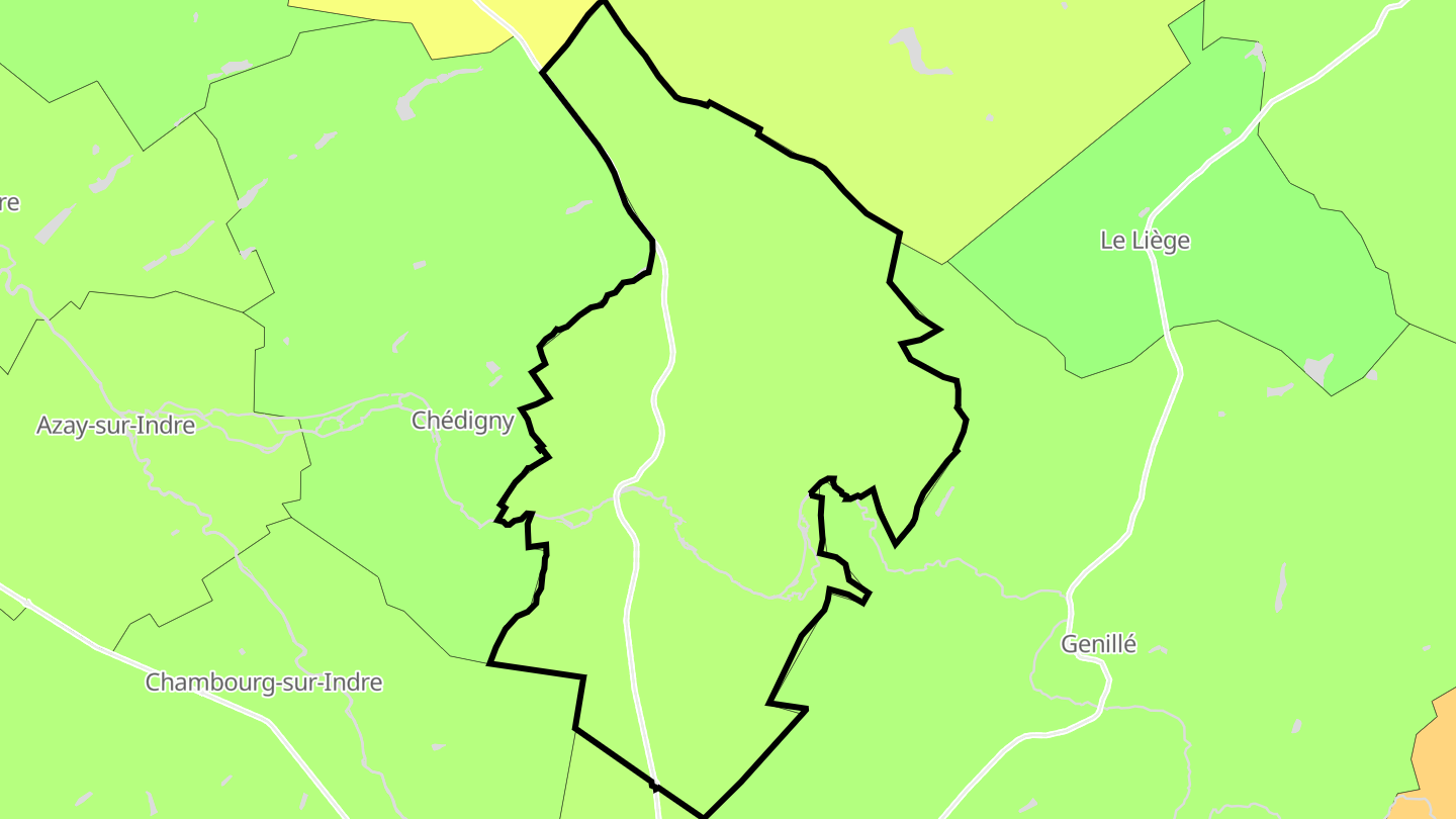 Carte des prix de l'immobilier Saint-Quentin-sur-Indrois