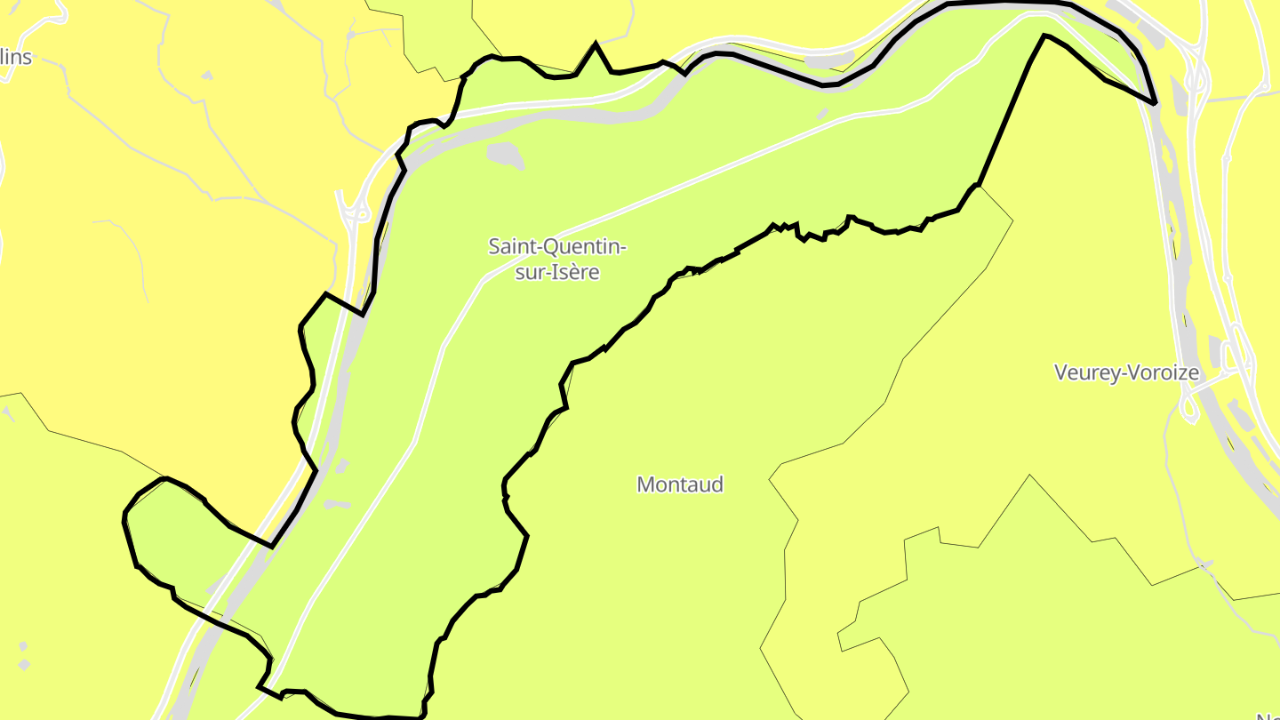Carte des prix de l'immobilier Saint-Quentin-sur-Isère