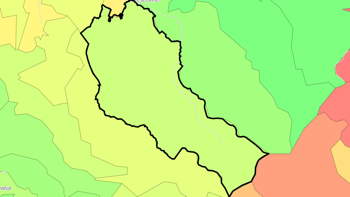 Carte des prix de l'immobilier Saint-Quirin