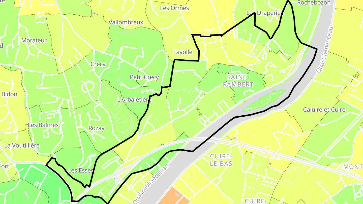 Carte des prix de l'immobilier Saint-Rambert