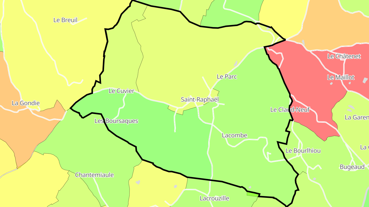 Carte des prix de l'immobilier Saint-Raphaël