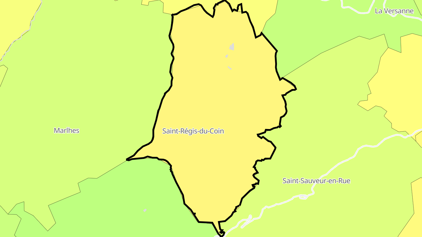 Carte des prix de l'immobilier Saint-Régis-du-Coin