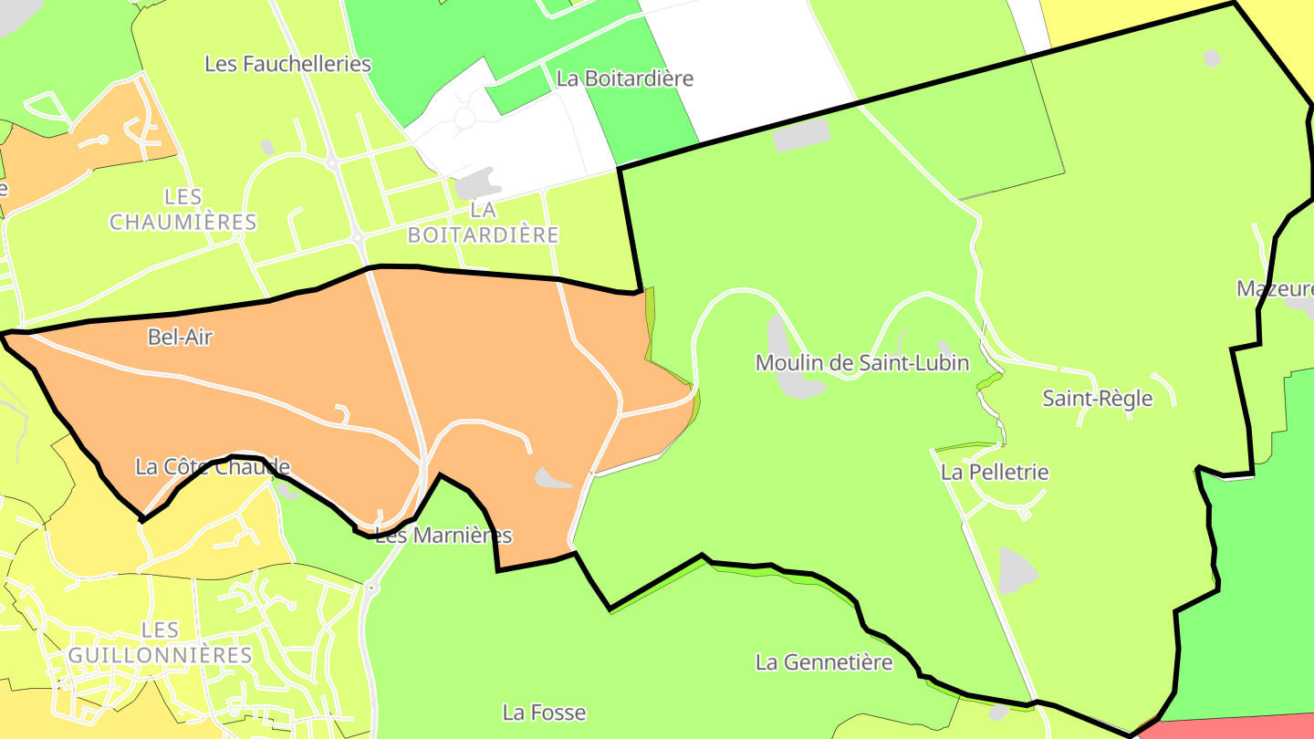 Carte des prix de l'immobilier Saint-Règle