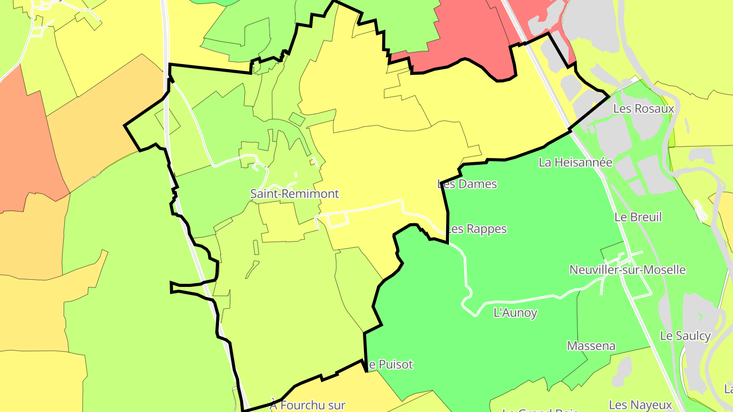 Carte des prix de l'immobilier Saint-Remimont