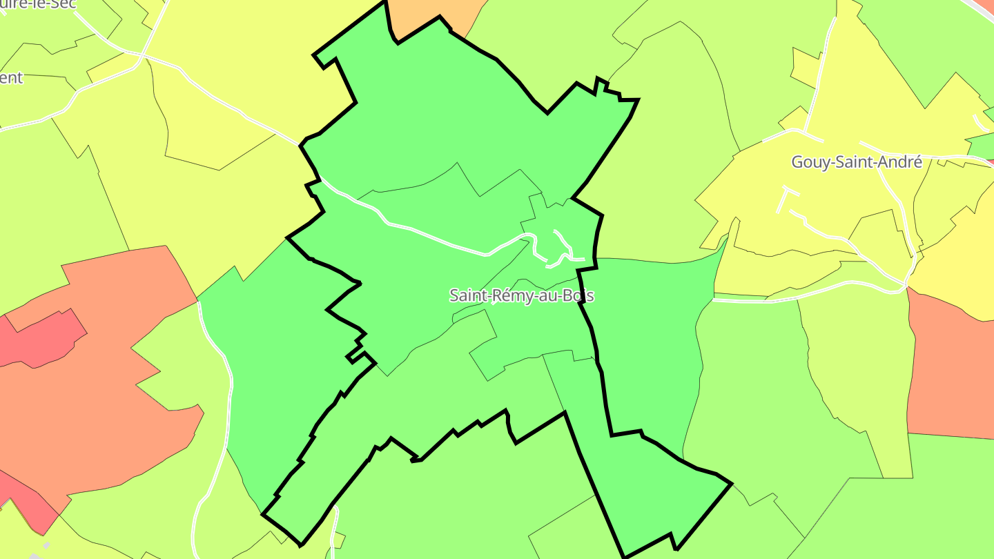 Carte des prix de l'immobilier Saint-Rémy-au-Bois