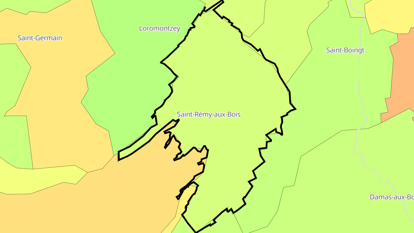 Carte des prix de l'immobilier Saint-Rémy-aux-Bois