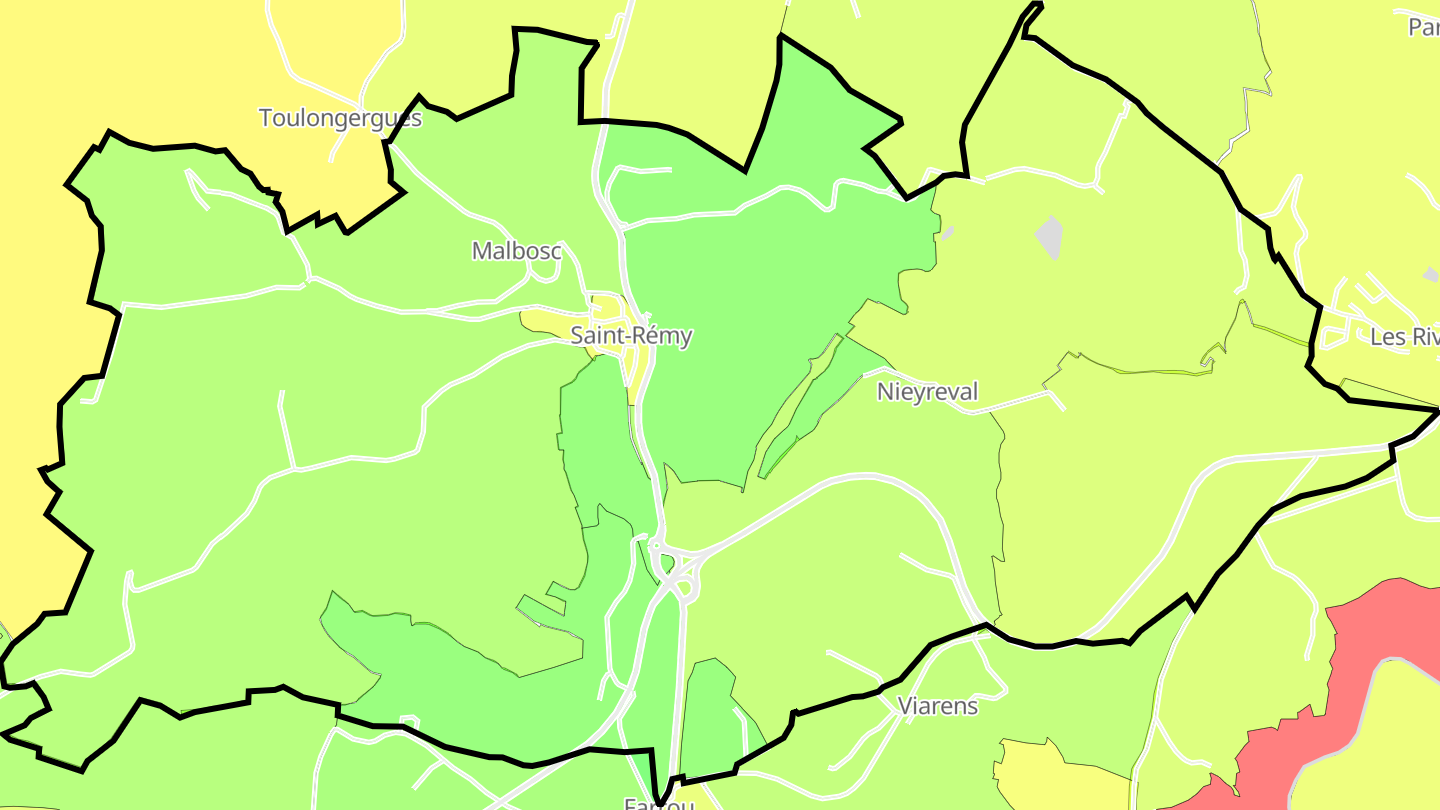 Carte des prix de l'immobilier Saint-Rémy