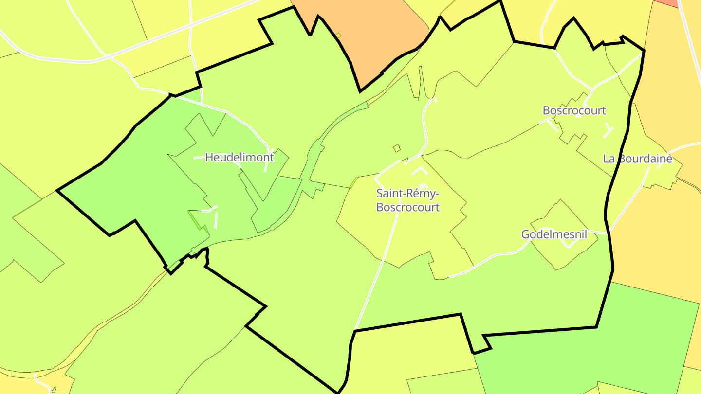 Carte des prix de l'immobilier Saint-Rémy-Boscrocourt