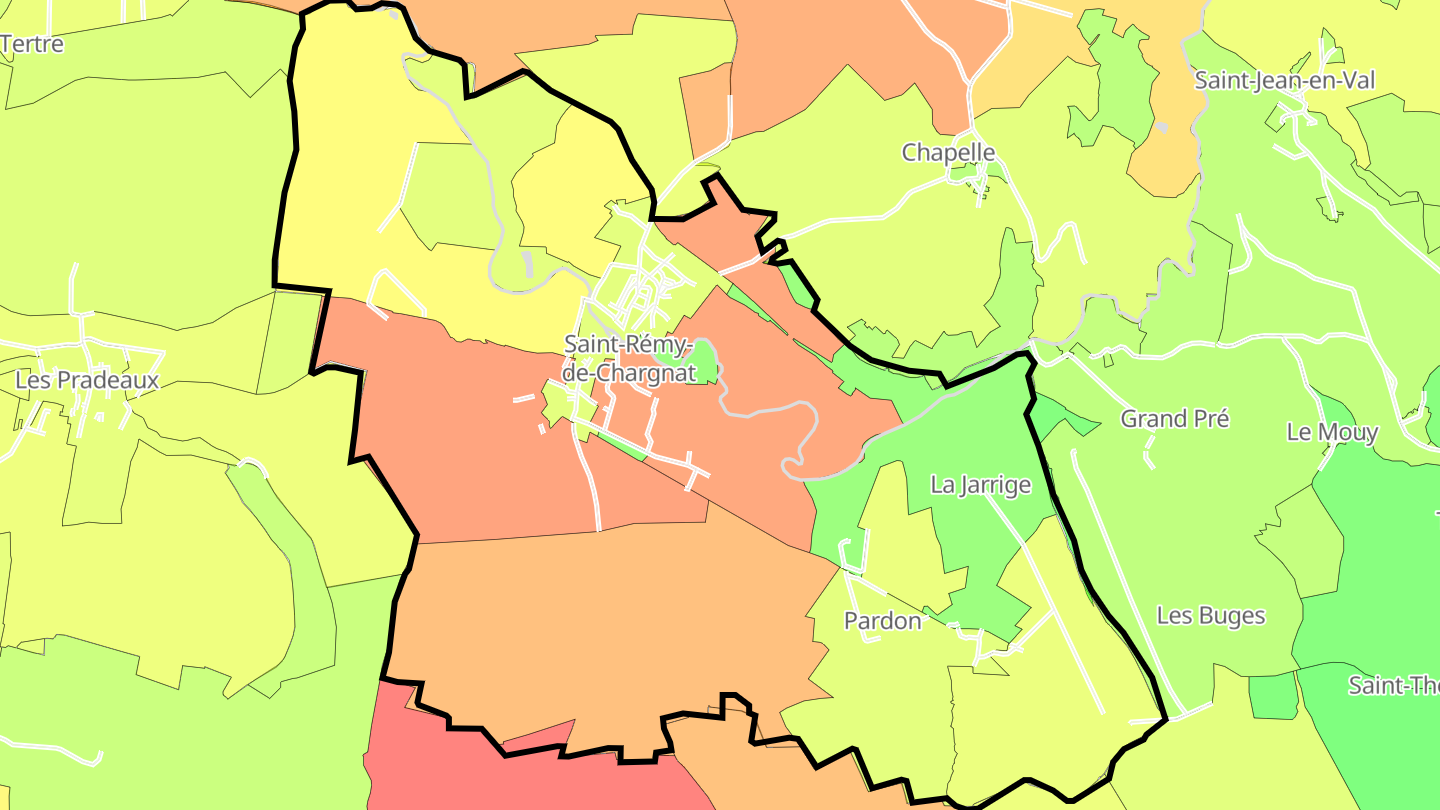 Carte des prix de l'immobilier Saint-Rémy-de-Chargnat