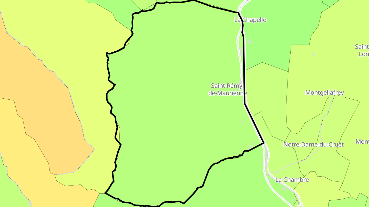 Carte des prix de l'immobilier Saint-Rémy-de-Maurienne