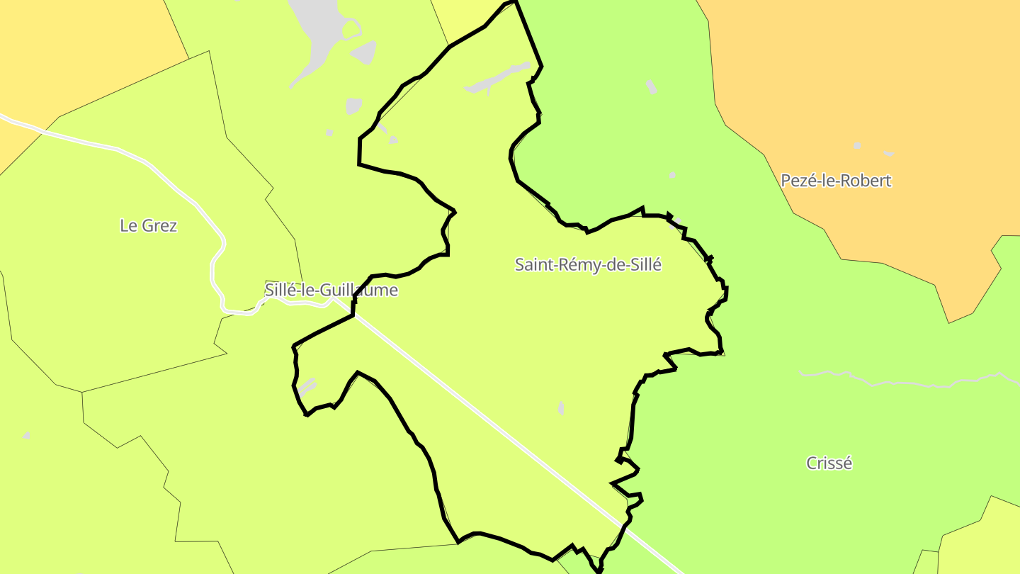 Carte des prix de l'immobilier Saint-Rémy-de-Sillé