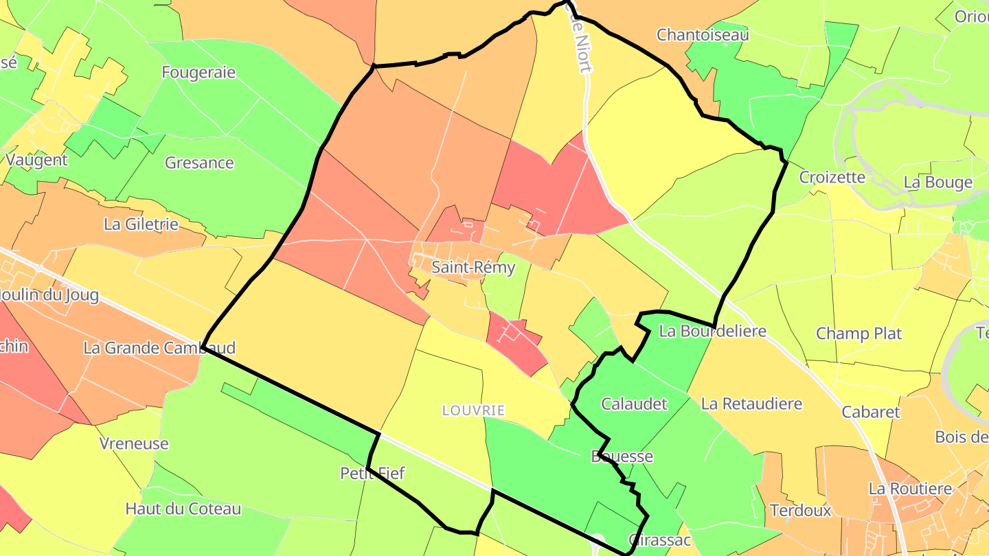 Carte des prix de l'immobilier Saint-Rémy