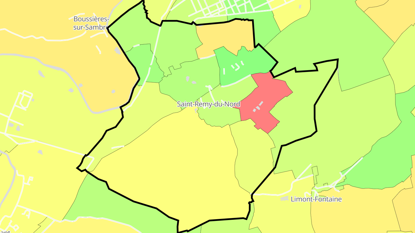 Carte des prix de l'immobilier Saint-Remy-du-Nord