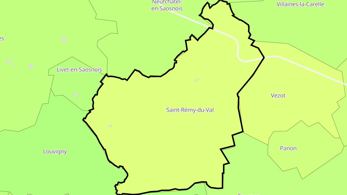 Carte des prix de l'immobilier Saint-Rémy-du-Val