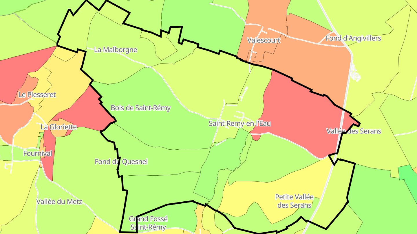 Carte des prix de l'immobilier Saint-Remy-en-l'Eau