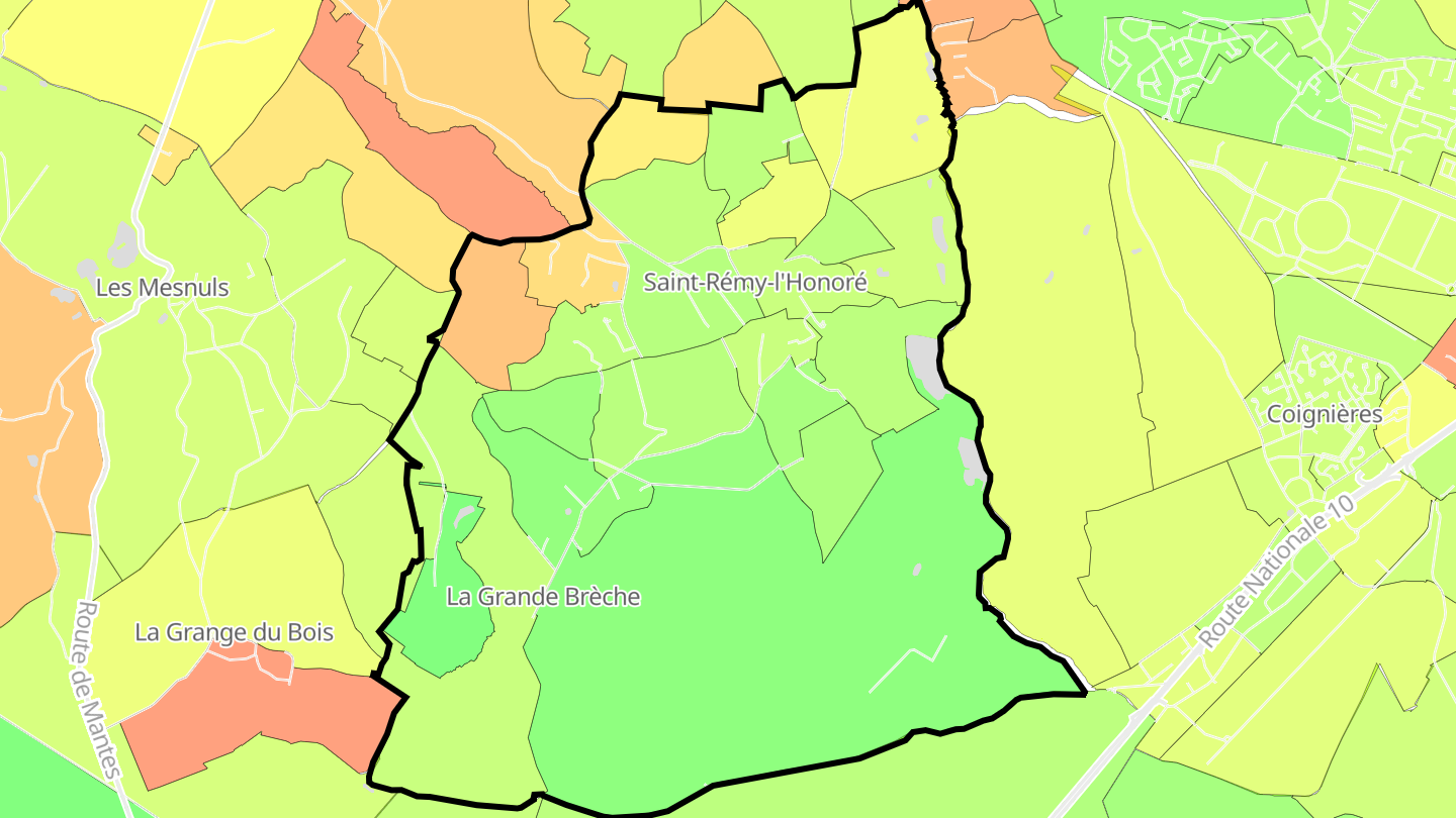 Carte des prix de l'immobilier Saint-Rémy-l'Honoré