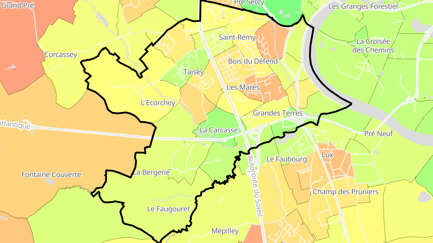 Carte des prix de l'immobilier Saint-Rémy