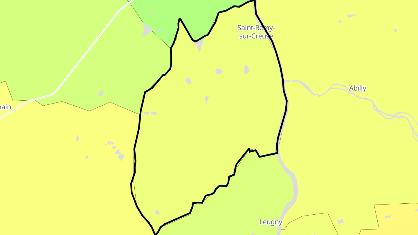 Carte des prix de l'immobilier Saint-Rémy-sur-Creuse