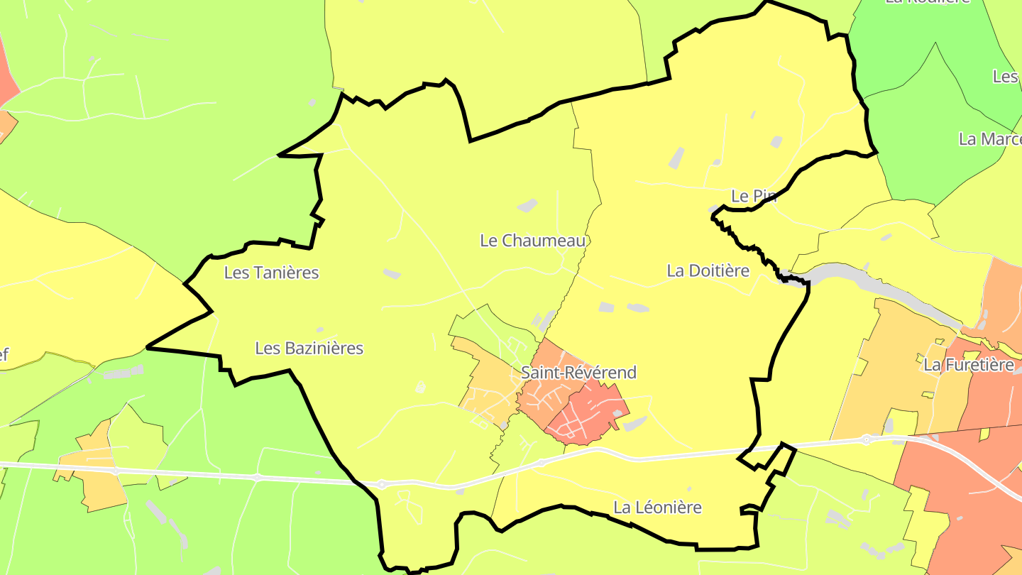 Carte des prix de l'immobilier Saint-Révérend