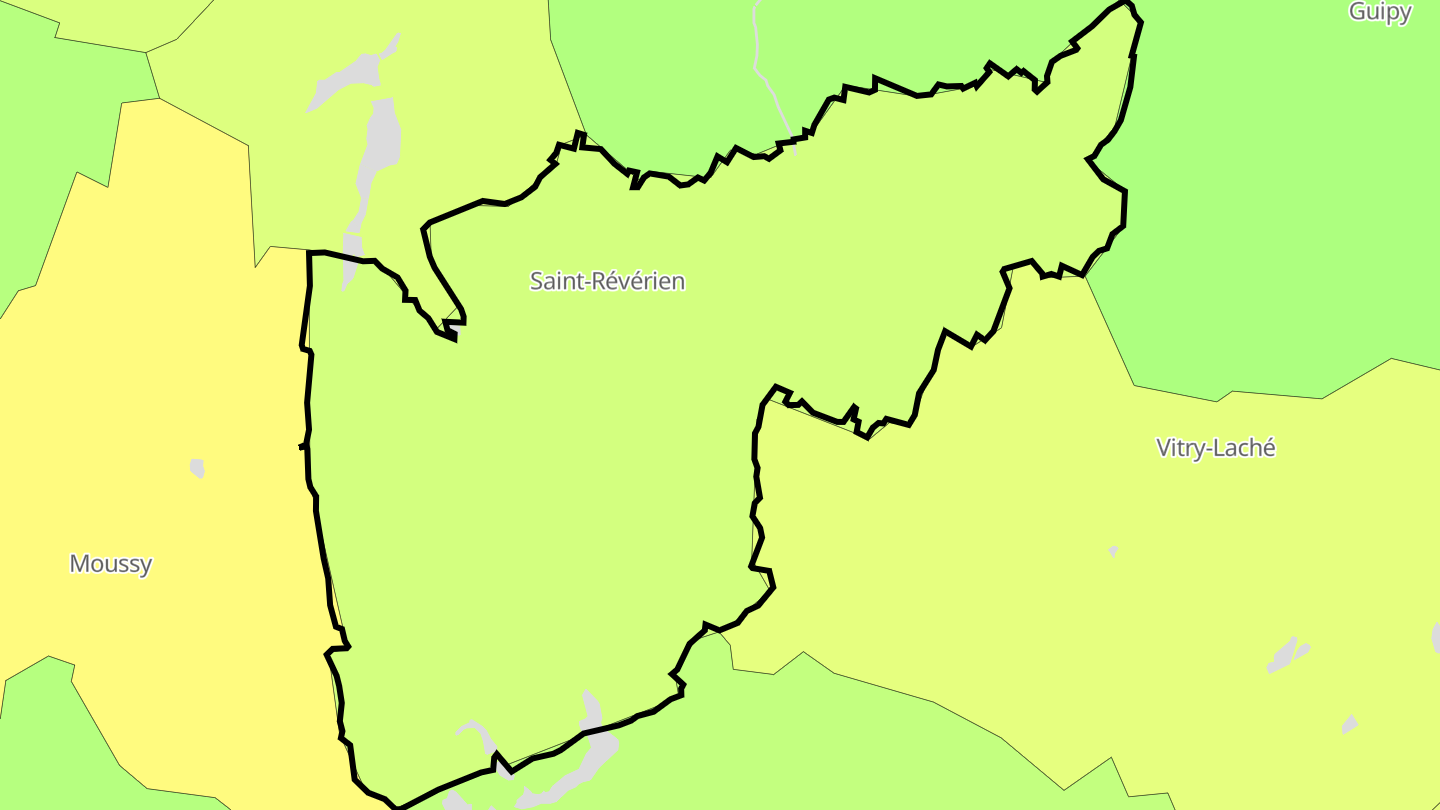 Carte des prix de l'immobilier Saint-Révérien