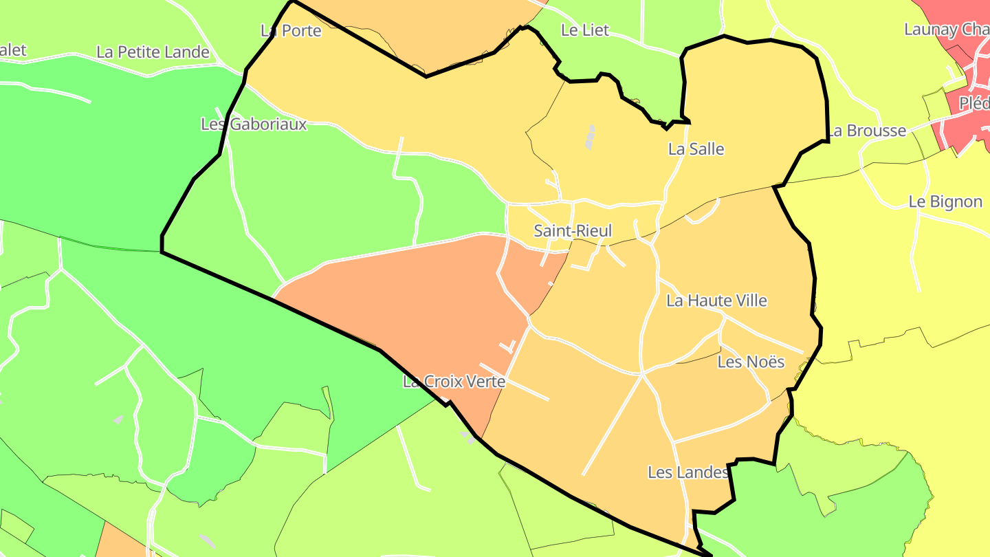 Carte des prix de l'immobilier Saint-Rieul