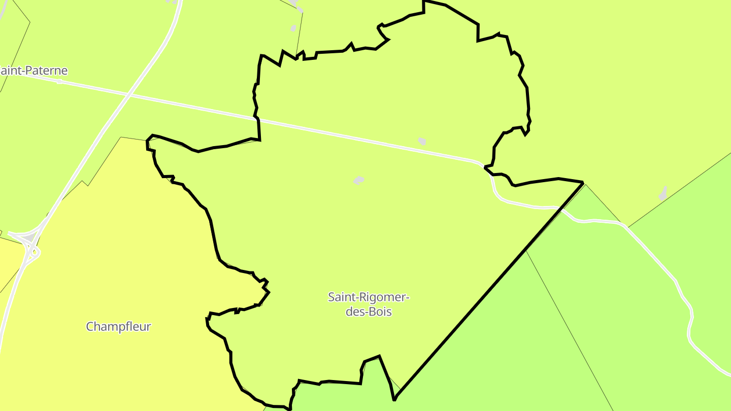 Carte des prix de l'immobilier Saint-Rigomer-des-Bois