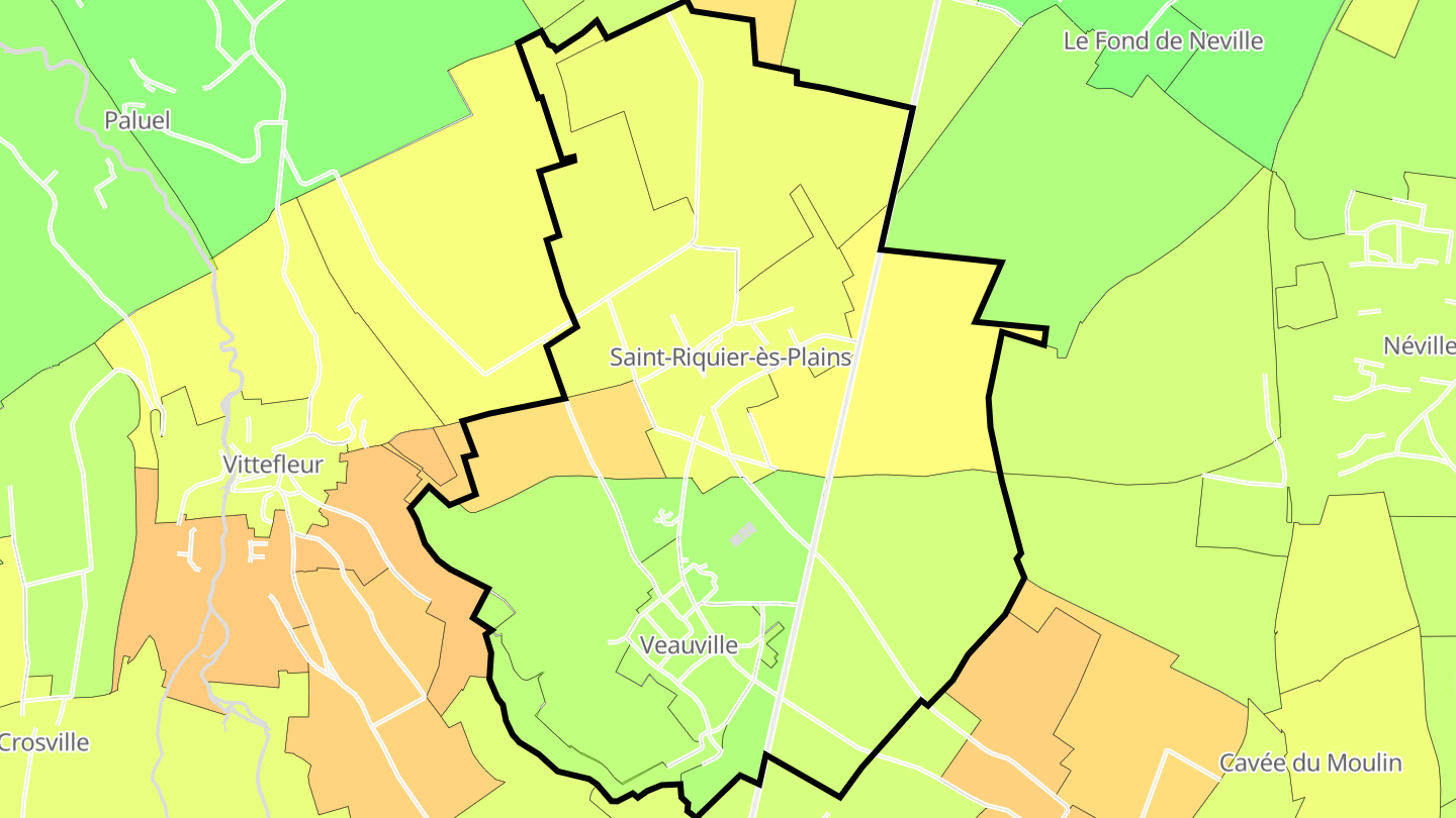 Carte des prix de l'immobilier Saint-Riquier-ès-Plains