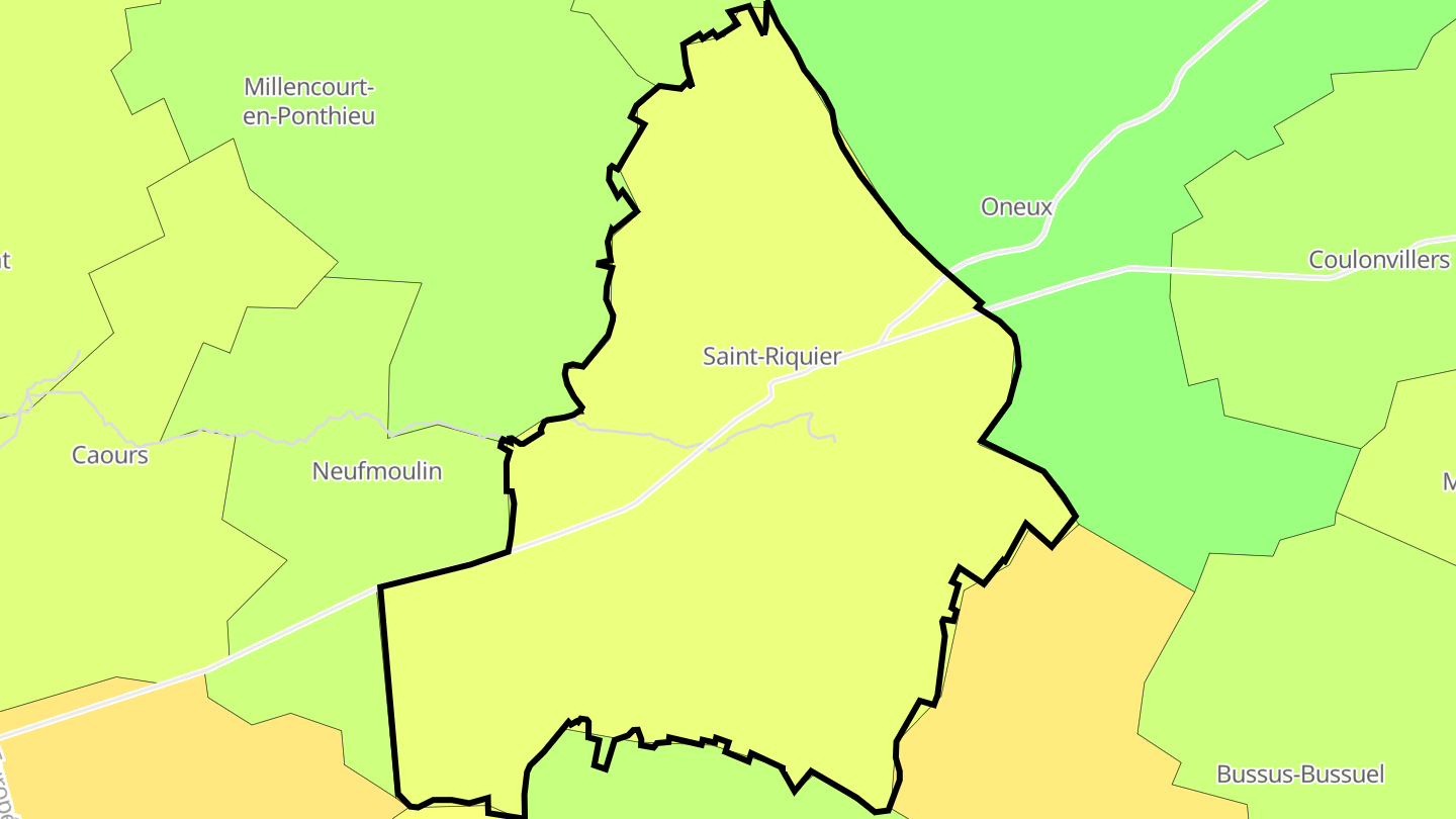 Carte des prix de l'immobilier Saint-Riquier