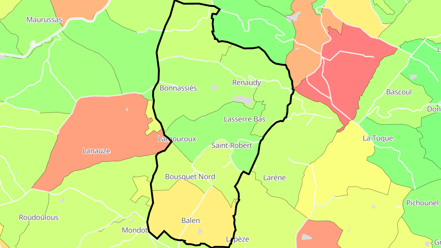 Carte des prix de l'immobilier Saint-Robert