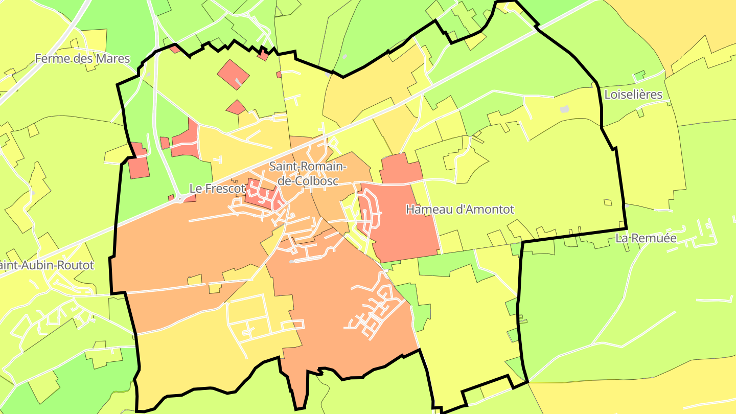 Carte des prix de l'immobilier Saint-Romain-de-Colbosc