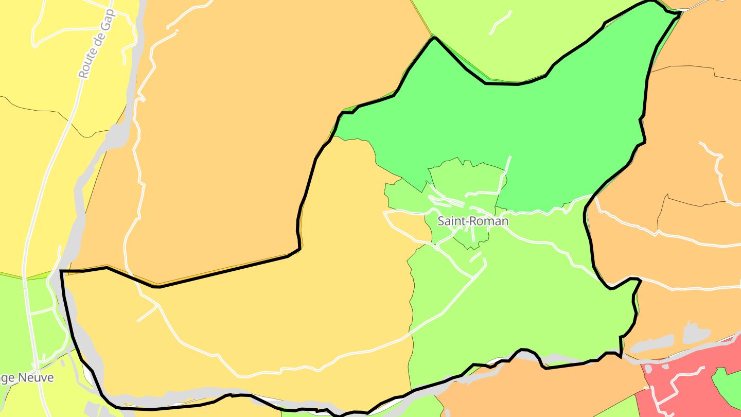Carte des prix de l'immobilier Saint-Roman