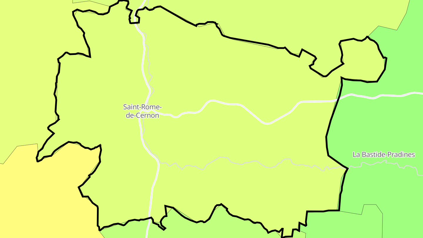 Carte des prix de l'immobilier Saint-Rome-de-Cernon