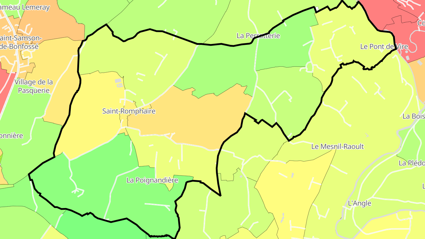 Carte des prix de l'immobilier Saint-Romphaire