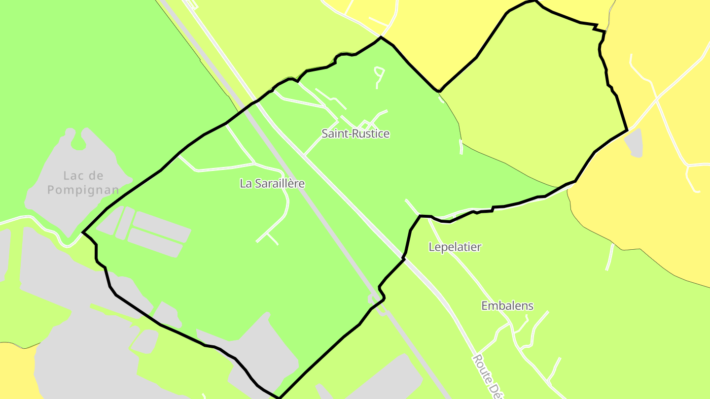 Carte des prix de l'immobilier Saint-Rustice