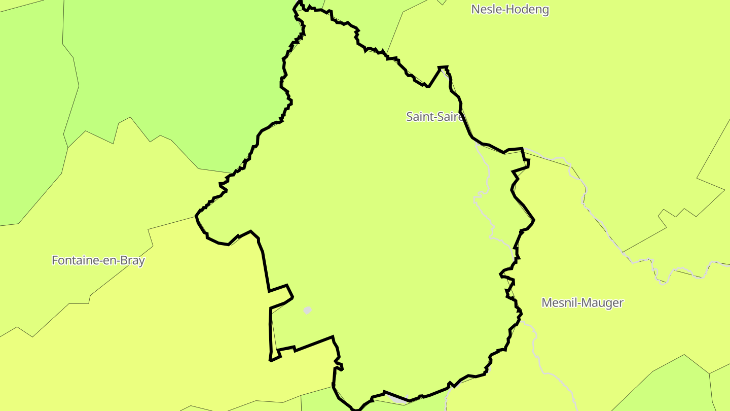 Carte des prix de l'immobilier Saint-Saire