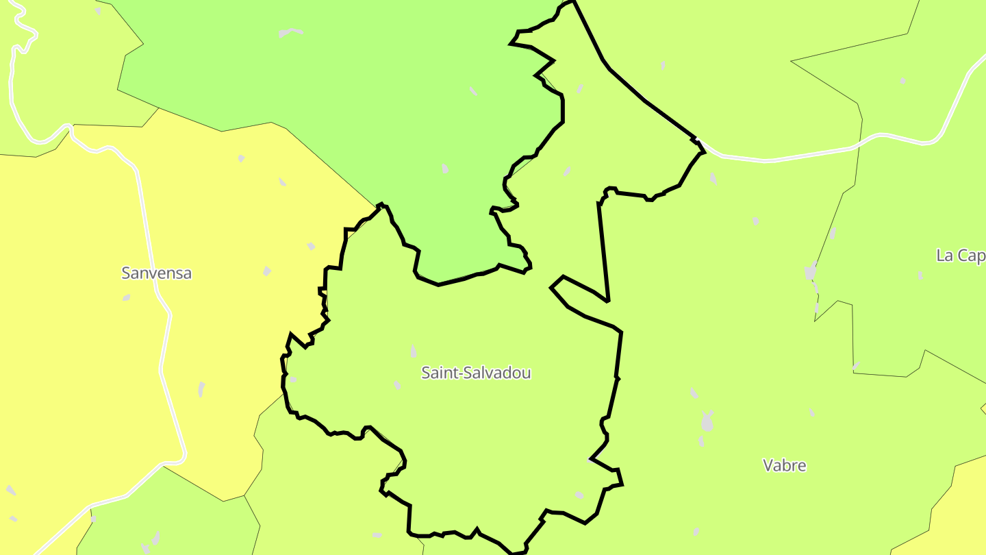 Carte des prix de l'immobilier Saint-Salvadou