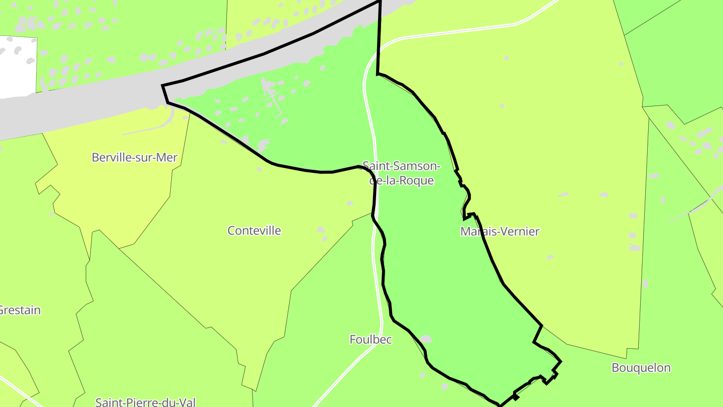 Carte des prix de l'immobilier Saint-Samson-de-la-Roque