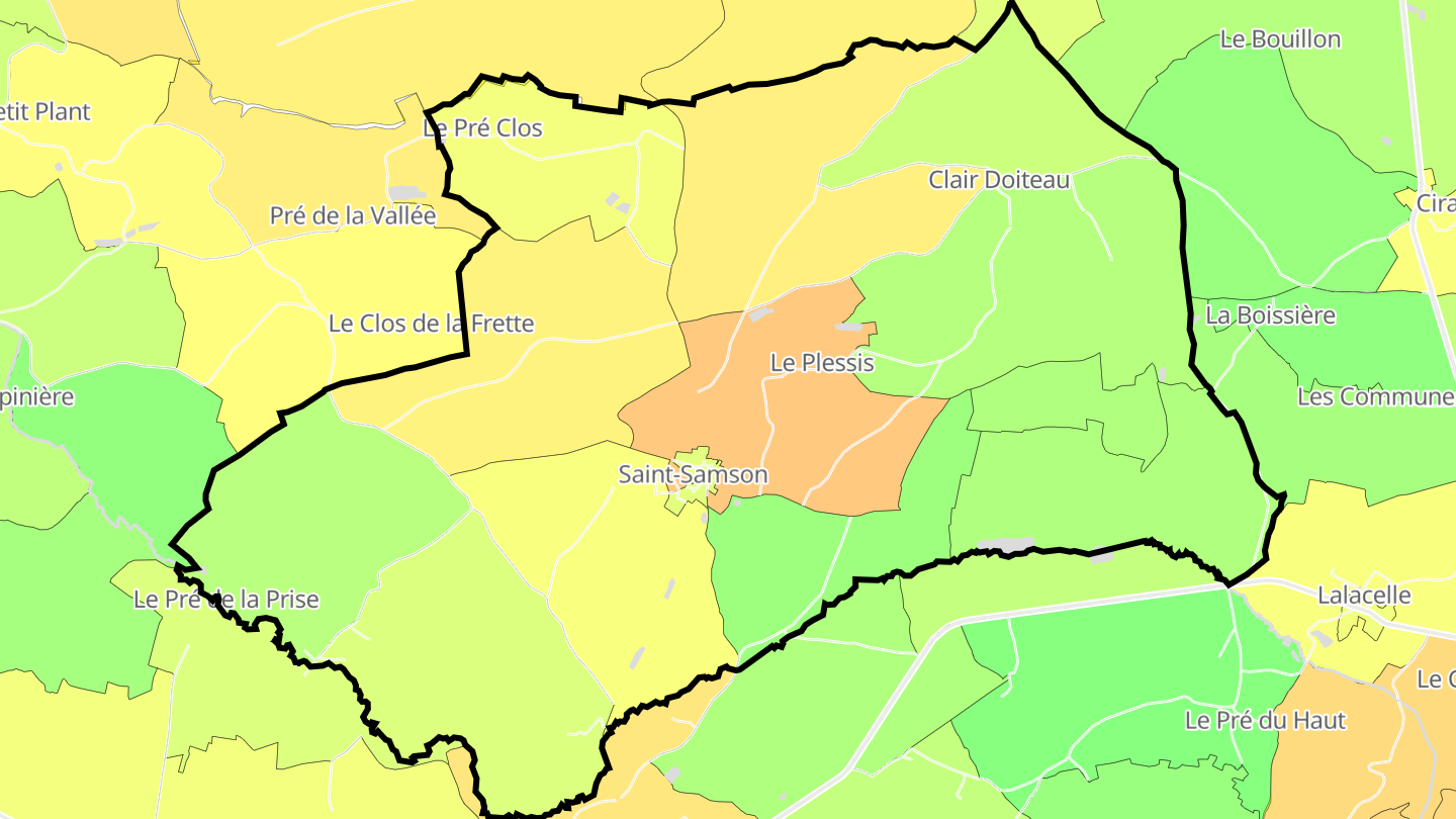 Carte des prix de l'immobilier Saint-Samson