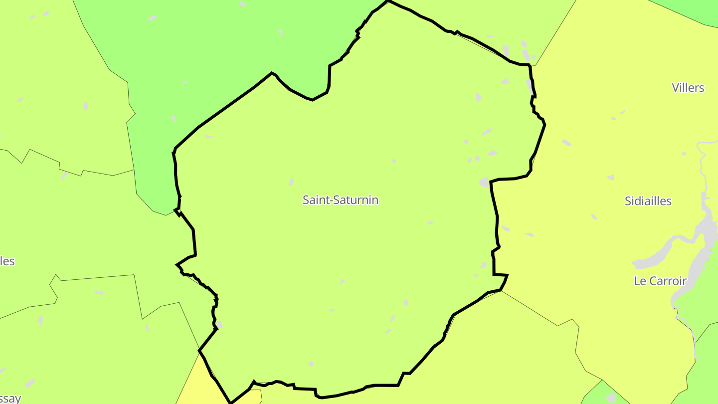 Carte des prix de l'immobilier Saint-Saturnin