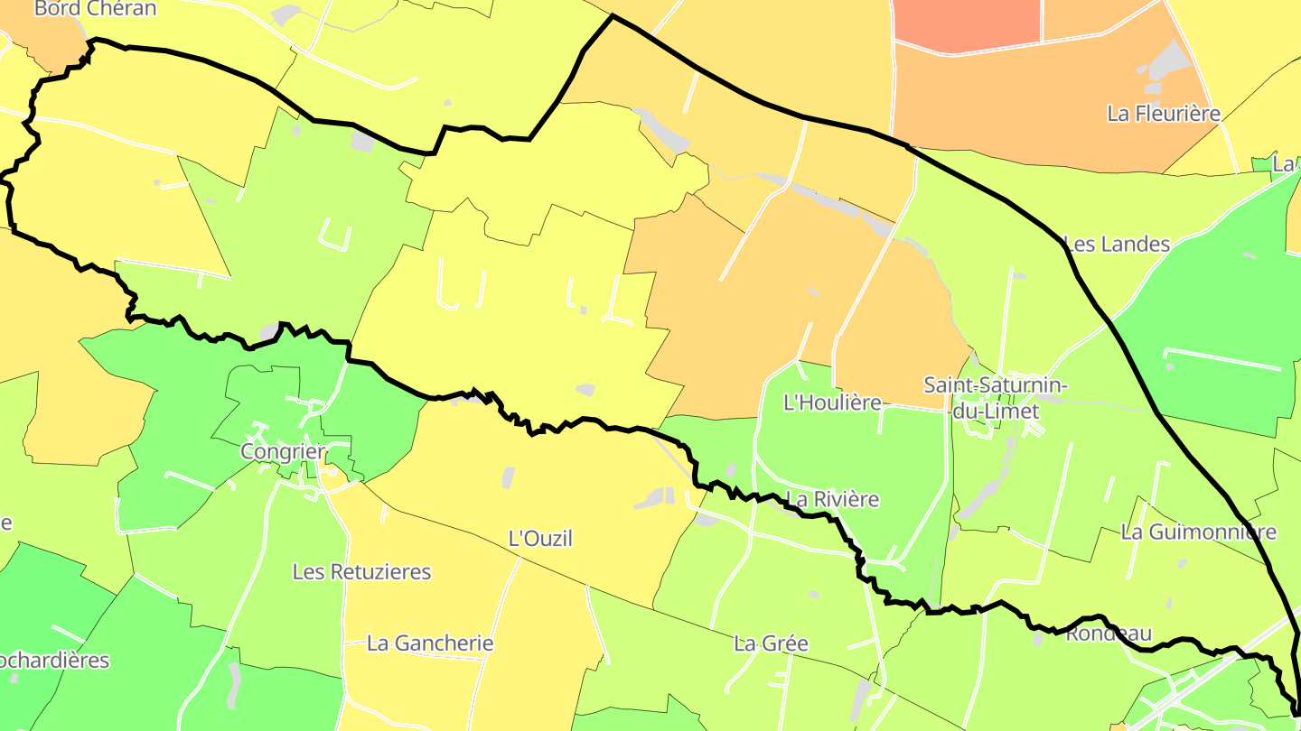 Carte des prix de l'immobilier Saint-Saturnin-du-Limet