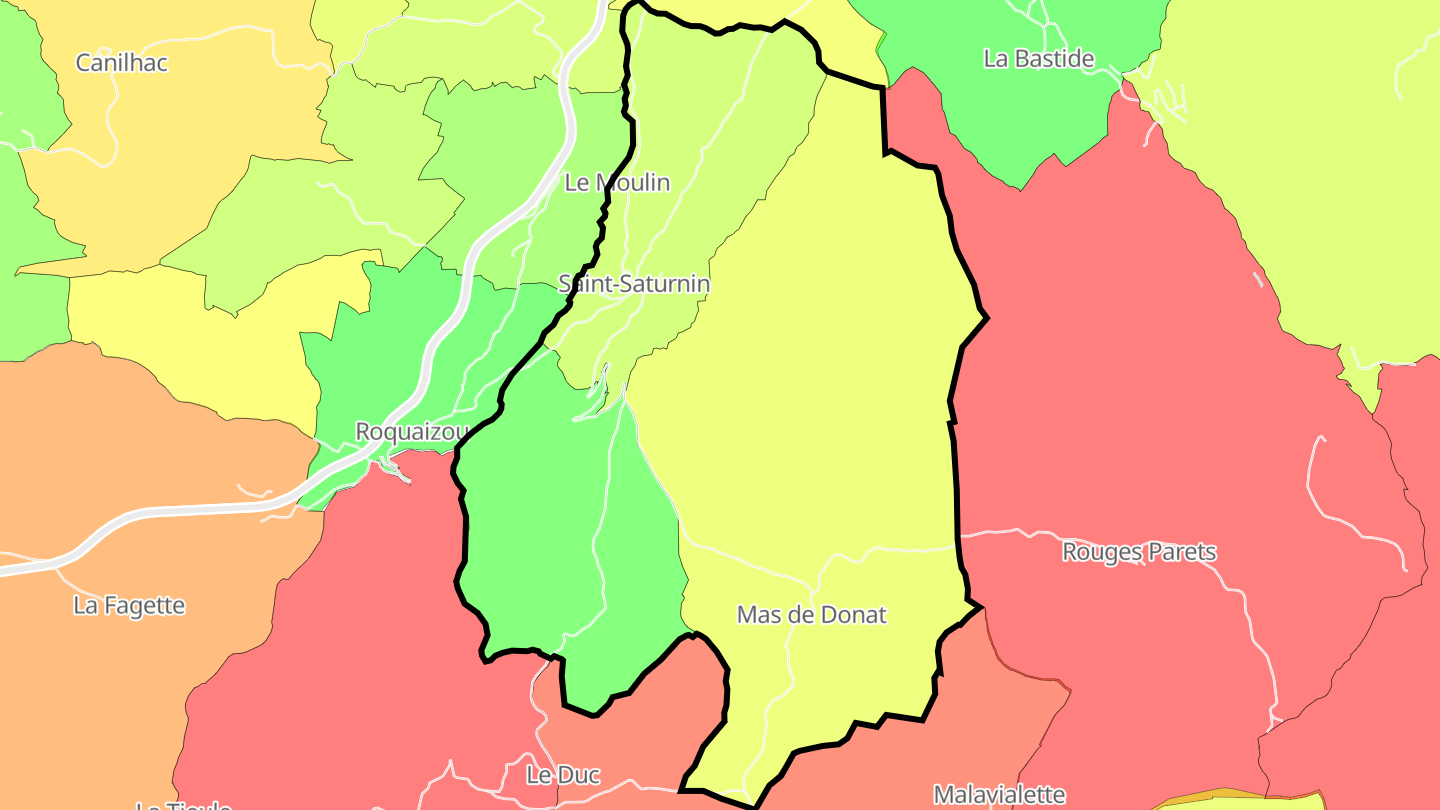 Carte des prix de l'immobilier Saint-Saturnin