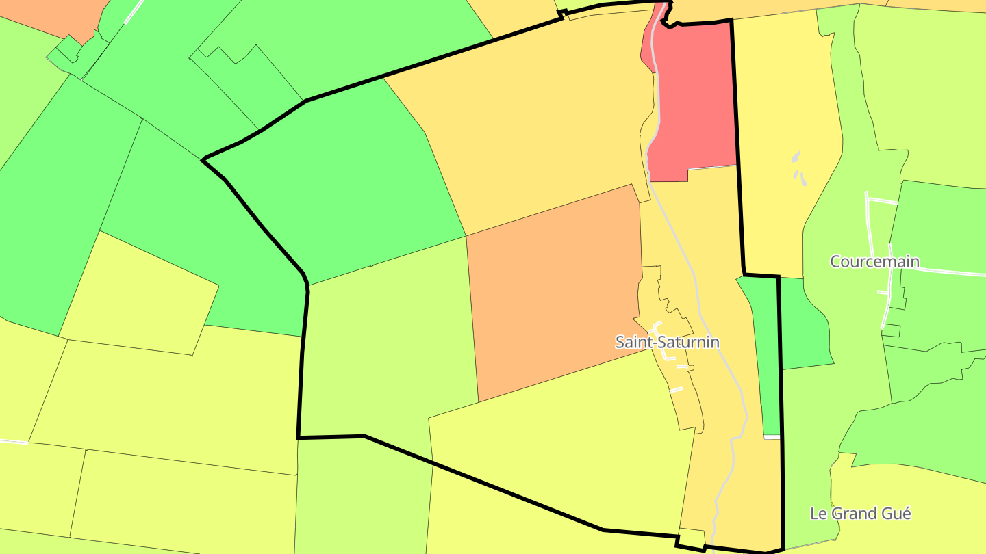 Carte des prix de l'immobilier Saint-Saturnin