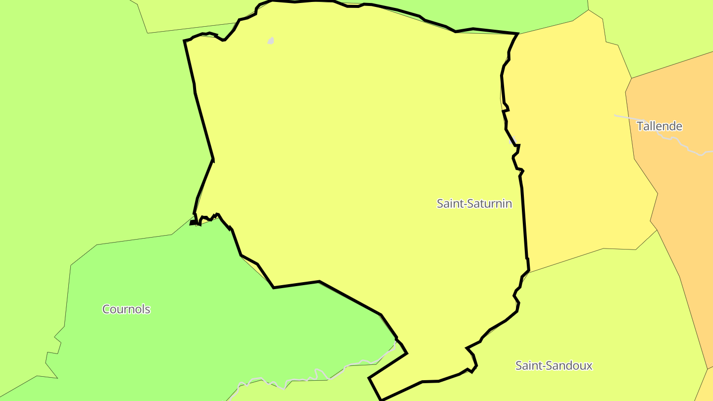 Carte des prix de l'immobilier Saint-Saturnin