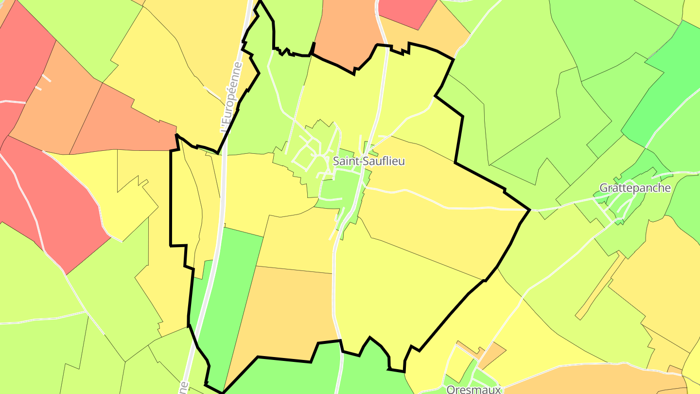 Carte des prix de l'immobilier Saint-Sauflieu