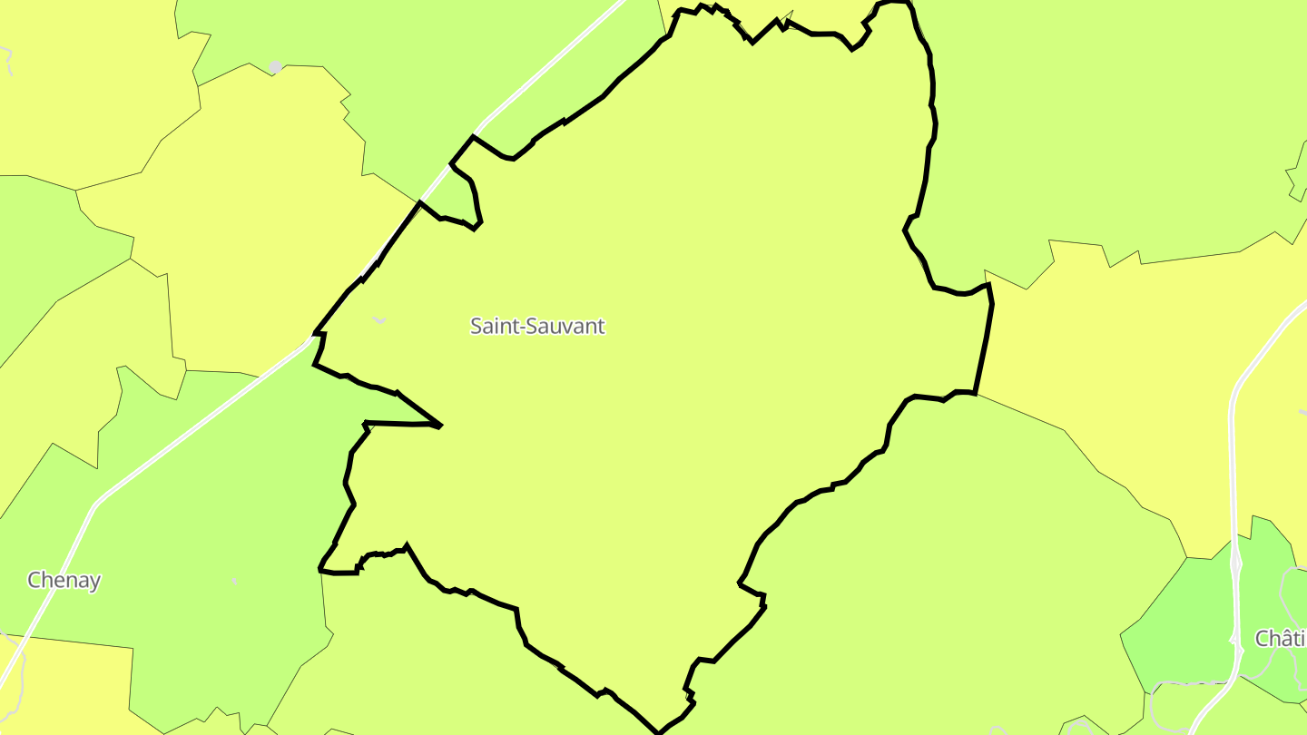 Carte des prix de l'immobilier Saint-Sauvant